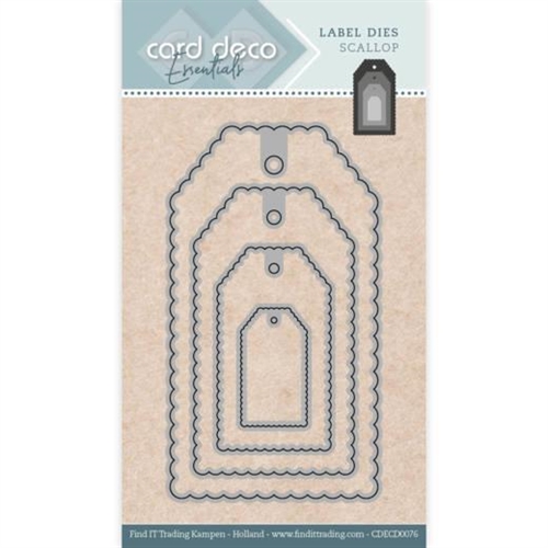 Card Deco dies Label Scallop 12,5x7cm